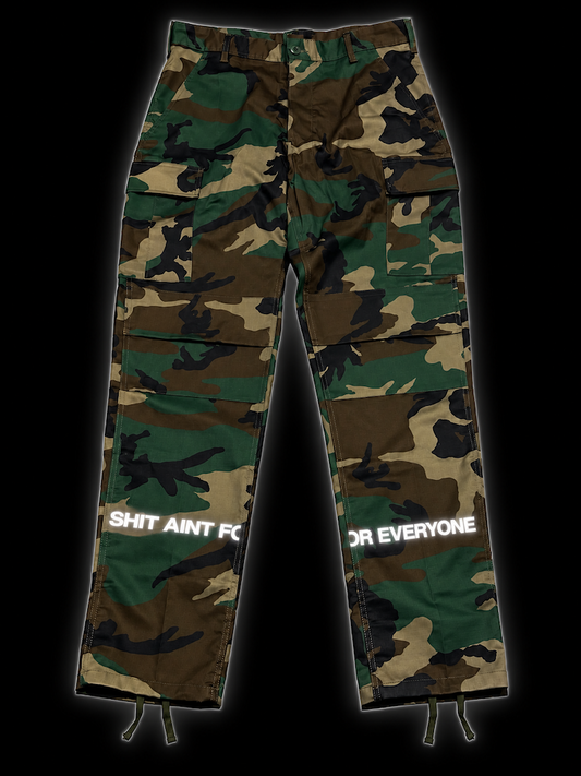 Reflective Camo Long Cargo Pants