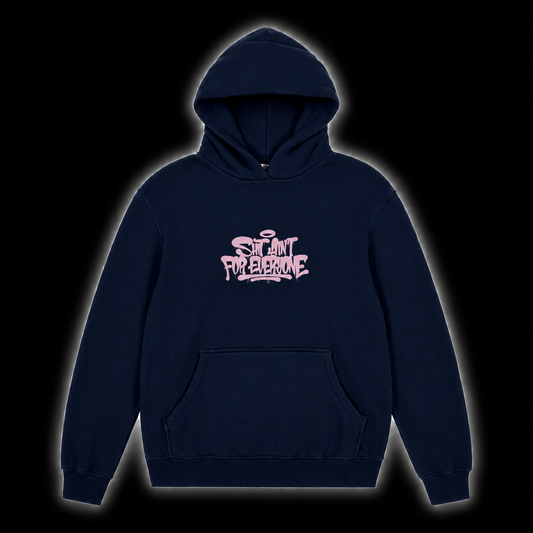 Graffiti Slogan Hoodie (Navy)