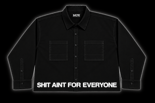 Reflective Crop Button Up (Black)