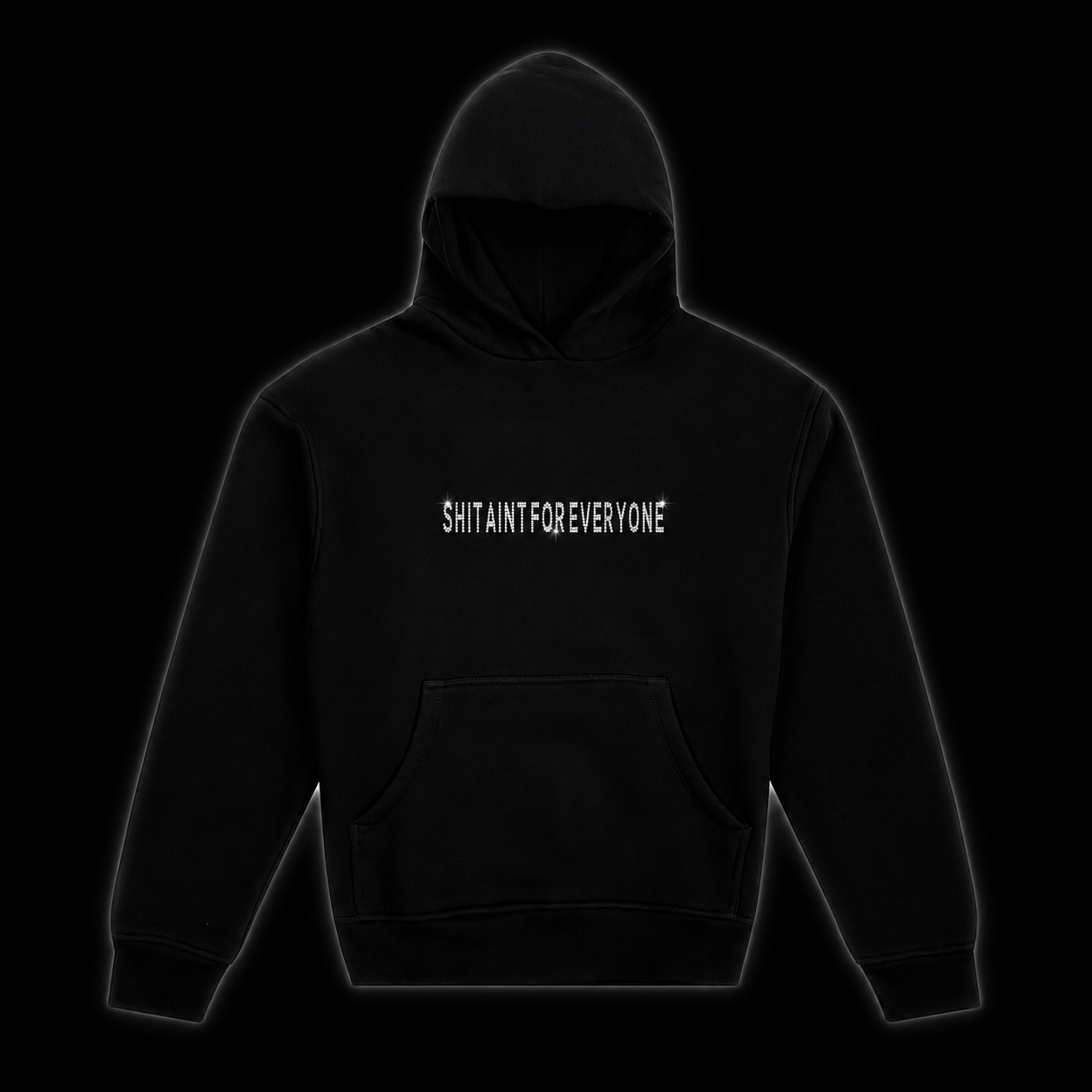 Diamond Slogan Hoodie (Black)