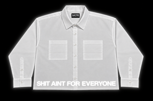 Reflective Crop Button Up (White)