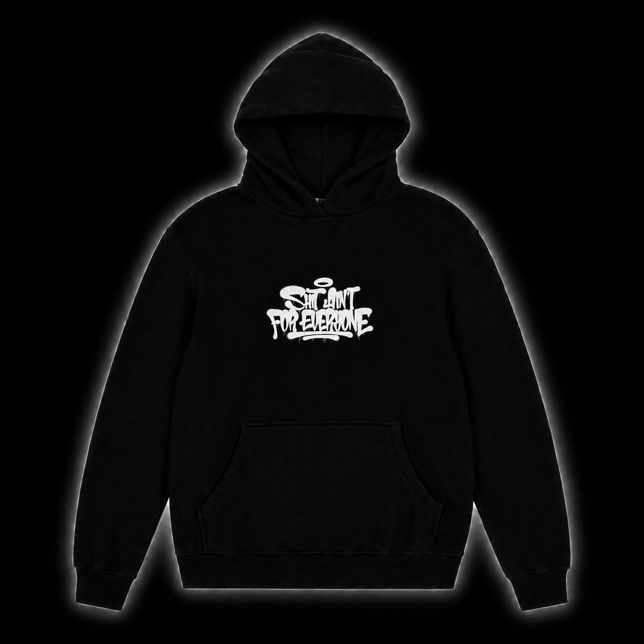Graffiti Slogan Hoodie (Black)