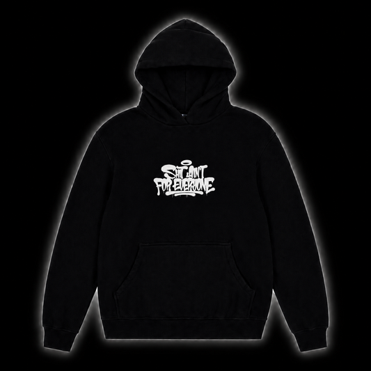 Graffiti Slogan Hoodie (Black)